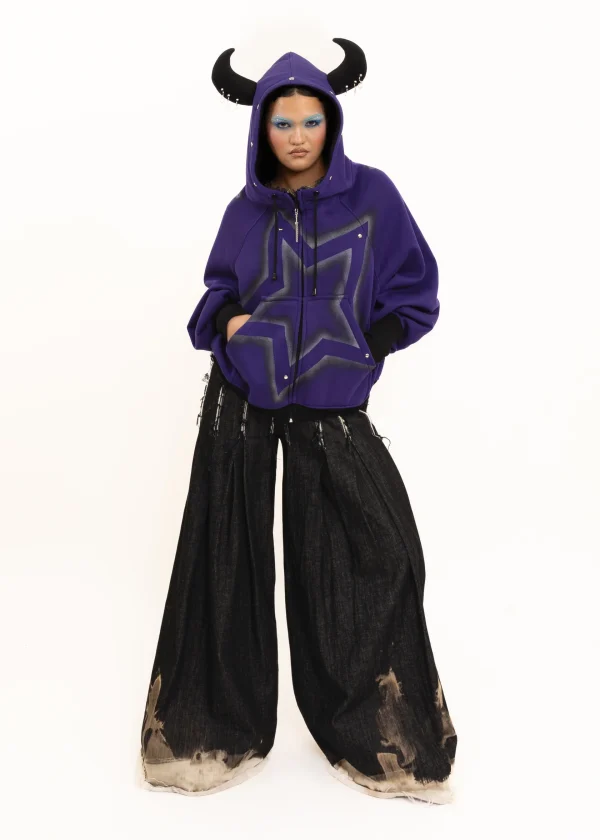 Horned Hoodie- Purple